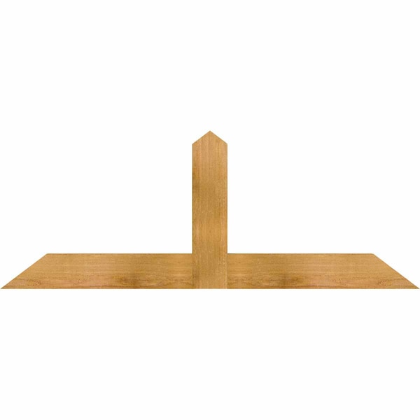 Ekena Millwork Portland Rough Sawn Timber Gable Bracket, Western Red Cedar, 48"W x 18"H x 2"D x 4"F, 9/12 Pitch GBW048X18X0204POR00RWR - main